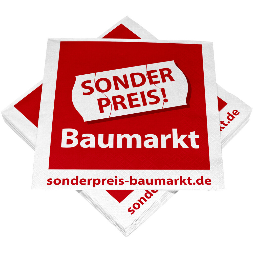Servietten mit Sonderpreis-Baumarkt-Motiv 50 St&uuml;ck