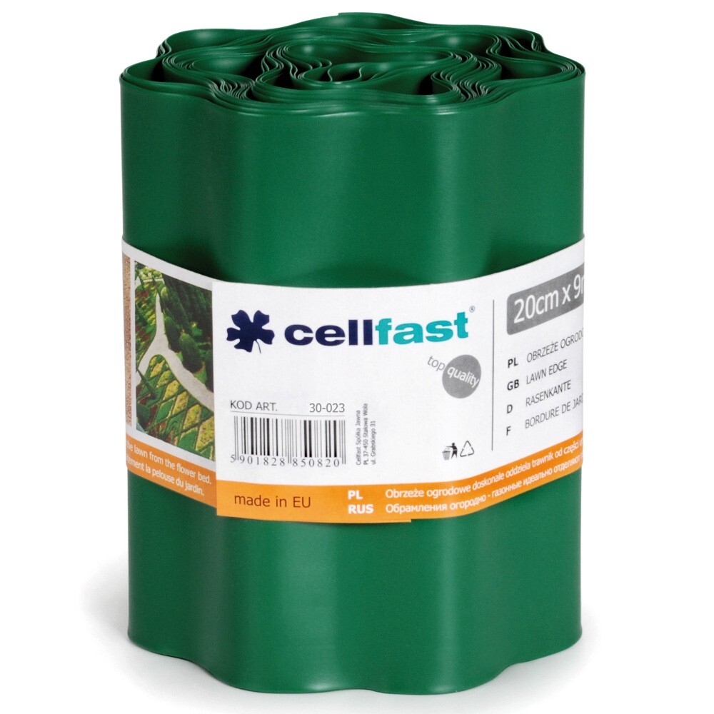 Rasenkante dunkelgr&uuml;n 20 x 900 cm Kunststoff, wellig