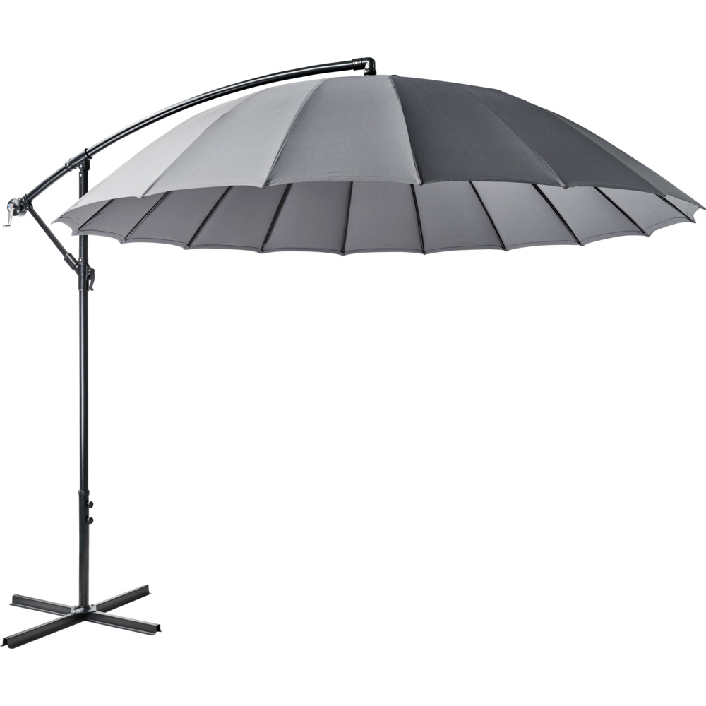 Ampelschirm Asiastyle &Oslash; 3m, anthrazit, sturmsicher