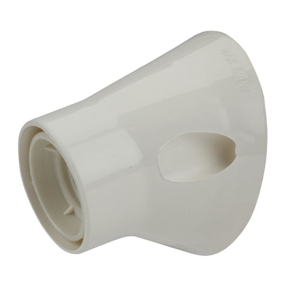 Wandfassung E27 wei&szlig; schr&auml;ge Ausf&uuml;hrung