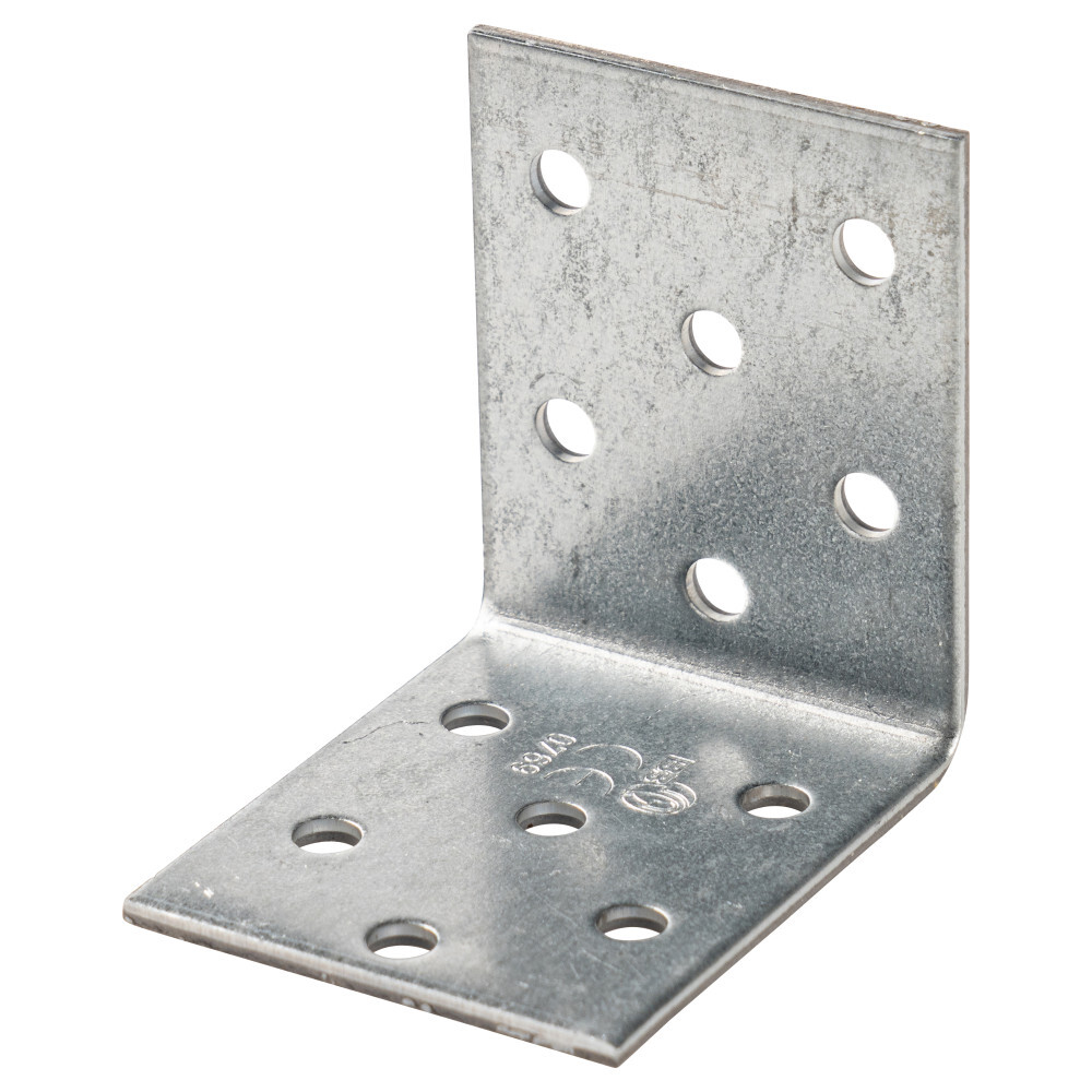 Lochplattenwinkel 50 x 50 x 40 mm aus verzinktem Stahl