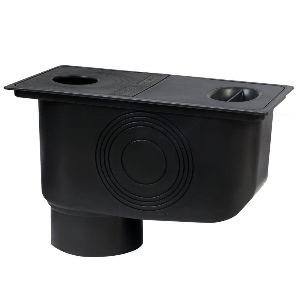 Regensinkkasten f&uuml;r Fallrohre &Oslash;50-110 mm PP-Kunststoff schwarz