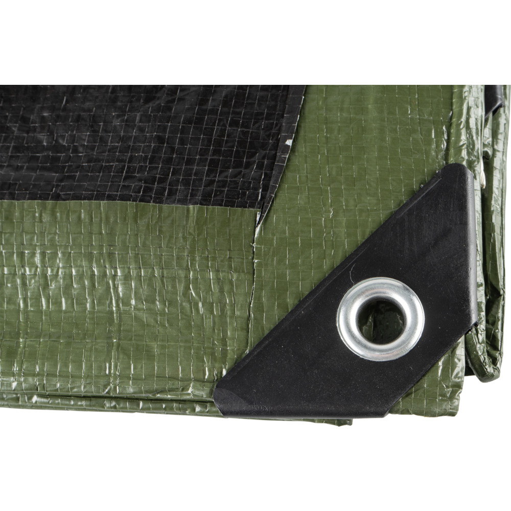 Abdeckplane 1,5 x 5 m 90 g/m&sup2; aus B&auml;ndchengewebe in gr&uuml;n image number 3