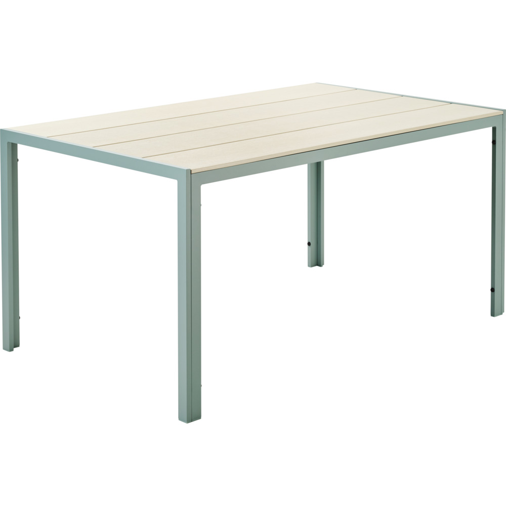 Nonwood Gartentisch 150 x 90 cm hellgrau