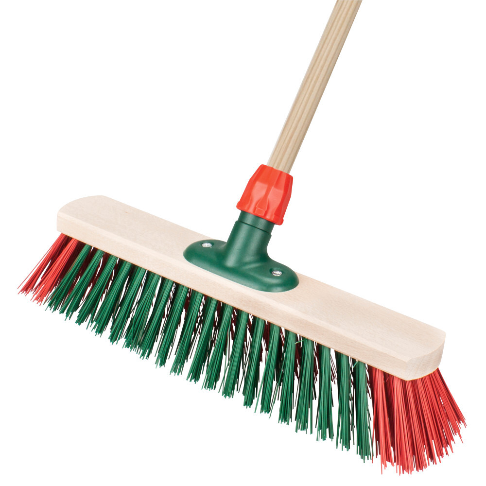 Stra&szlig;enbesen 40 cm mit Holzstiel und Kunststoffborsten image number 1