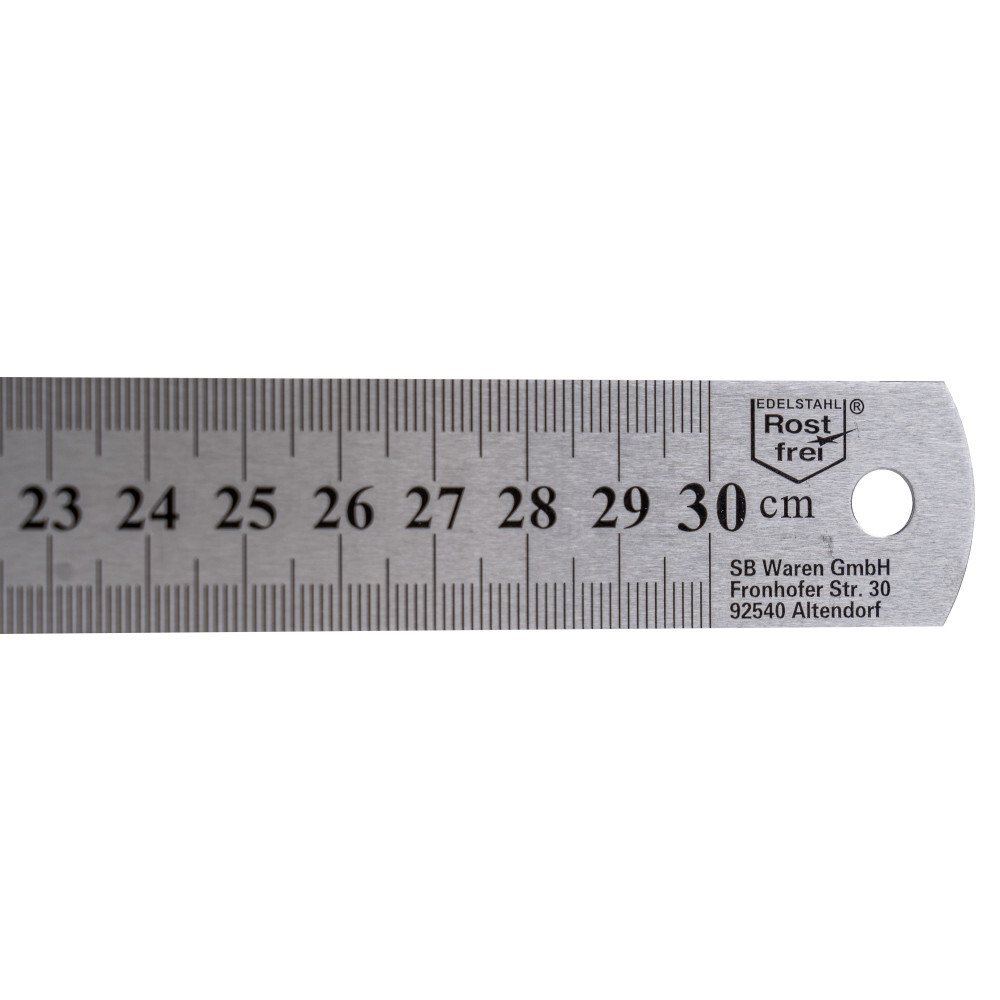 Lineal 30 cm aus rostfreiem Edelstahl image number 1