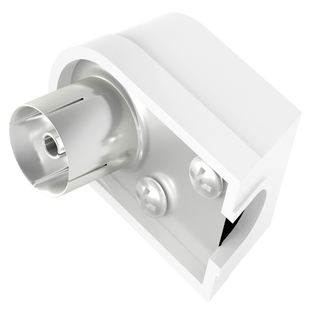 hama&reg; Antennen-Kupplung, Koax-Winkel, schraubbar