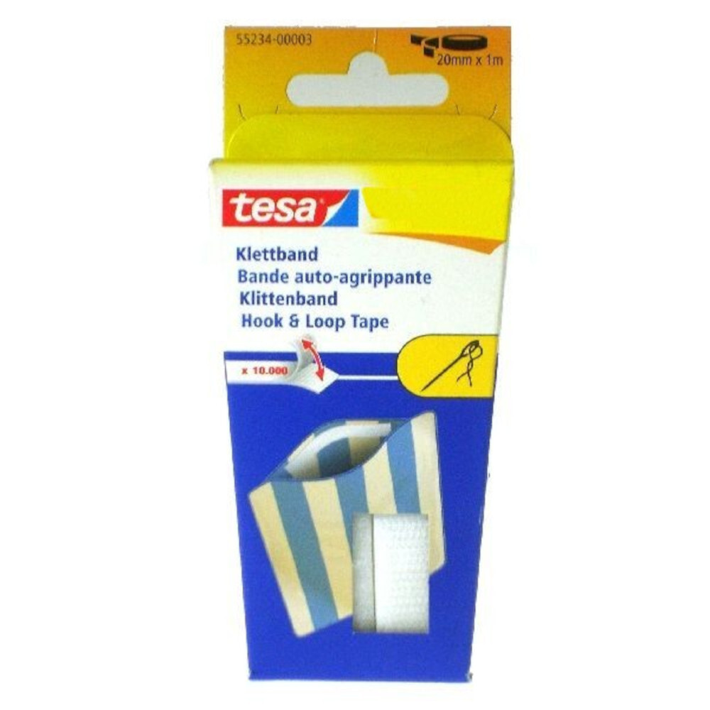 tesa&reg; Klettband 20 mm x 1 m in Wei&szlig;