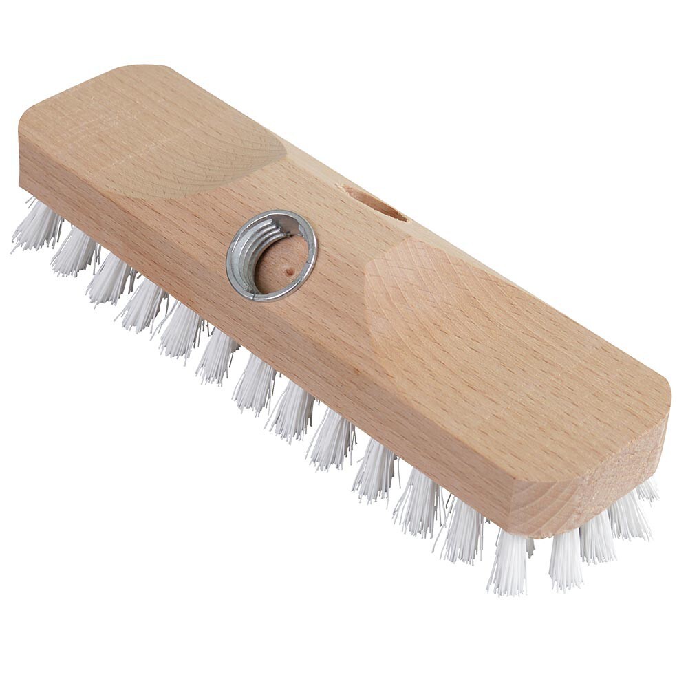 Schrubber 23 cm in Wei&szlig; aus Holz