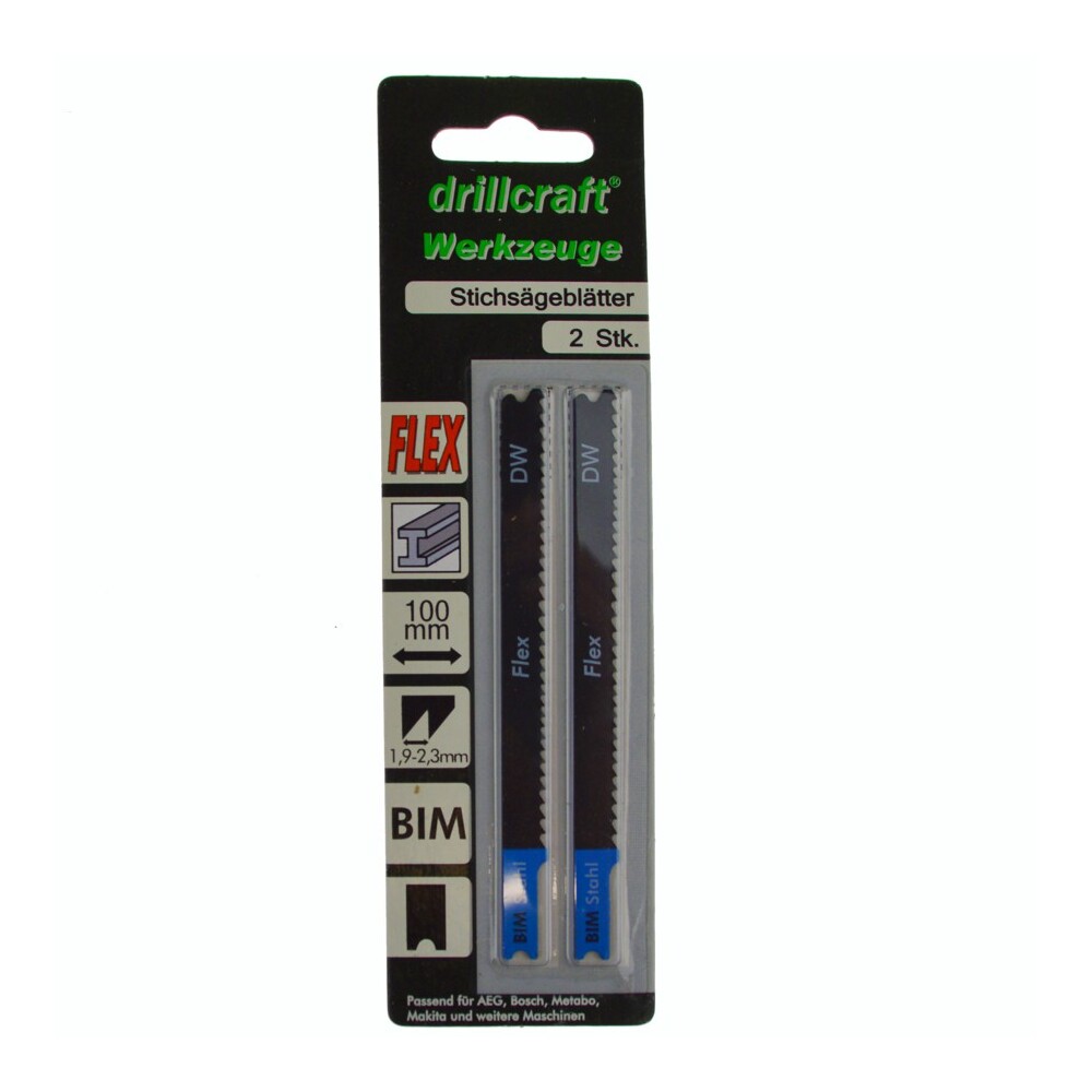 Stichs&auml;gebl&auml;tter 100 mm BIM flexibel U-Schaft 2 St&uuml;ck image number 1