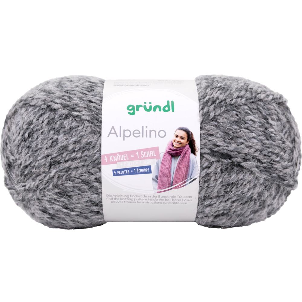 Garn Alpelino 100g schiefergrau-meliert