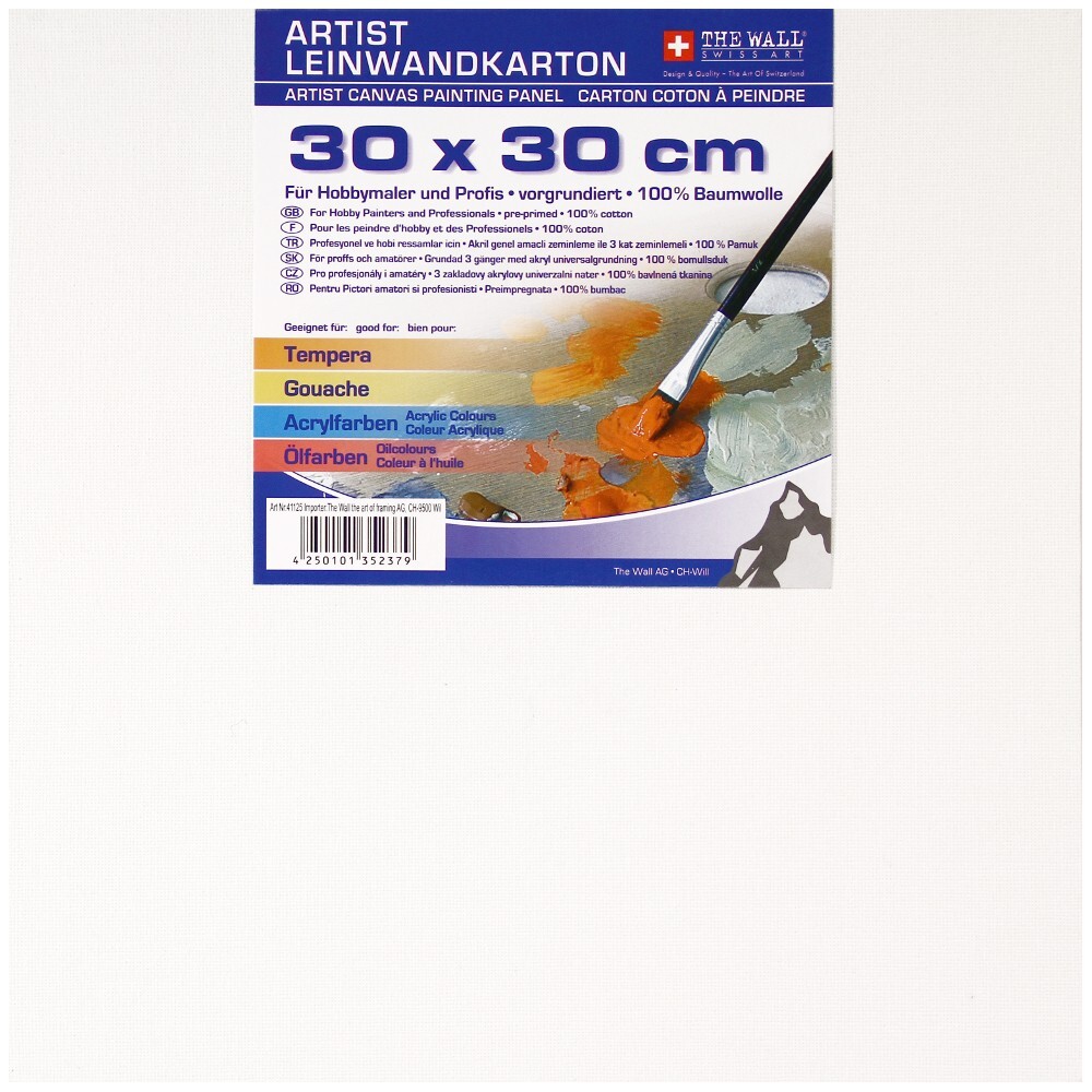 The Wall Artist Leinwandkarton 30 x 30 cm in Wei&szlig;