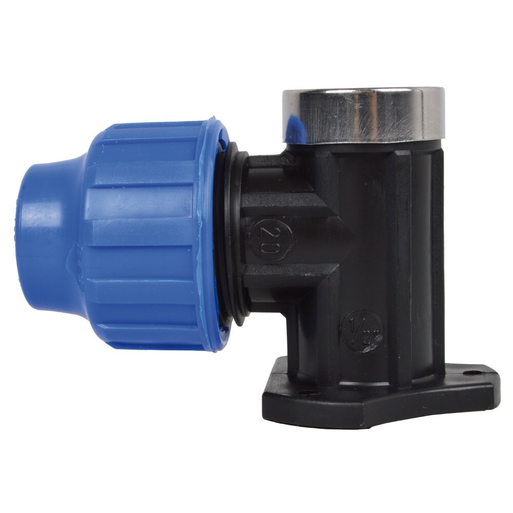 Wandscheibe 3/4''IG x 25 mm PP Kunststoff f&uuml;r HDPE-Rohr