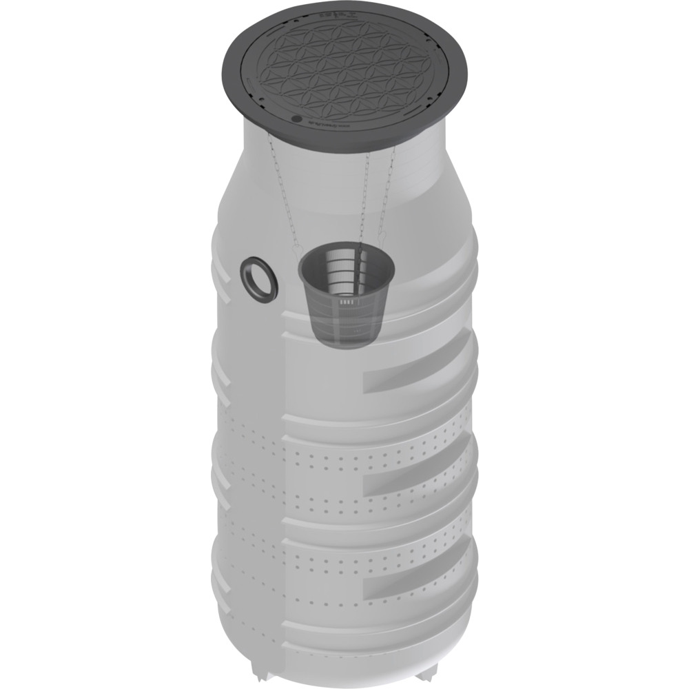 Sickerschacht 2.000 Liter inkl. Ausgleichsdom und begehbarer Abdeckung image number 1