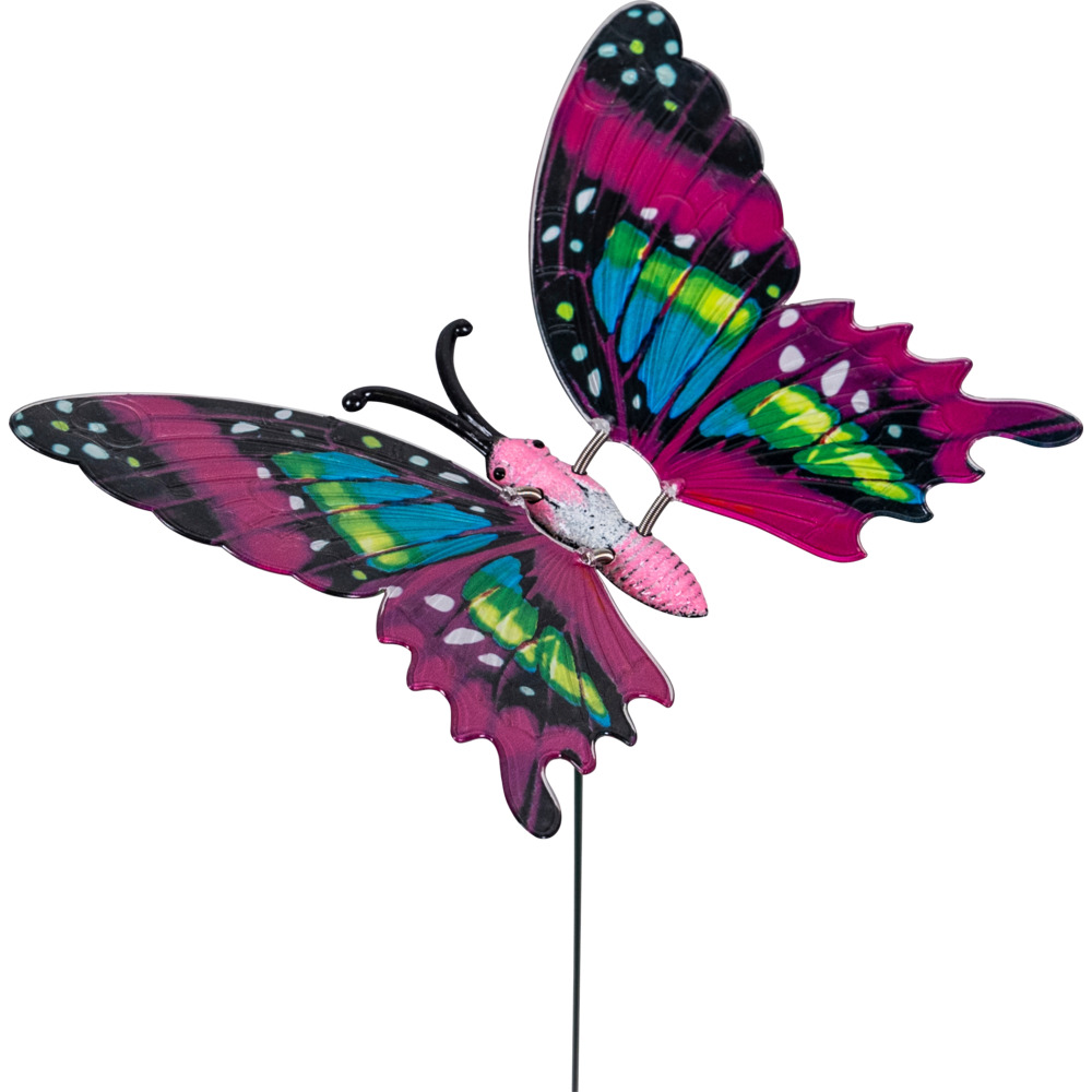 Gartenstecker 60 cm mit Schmetterling Farbauswahl image number 3