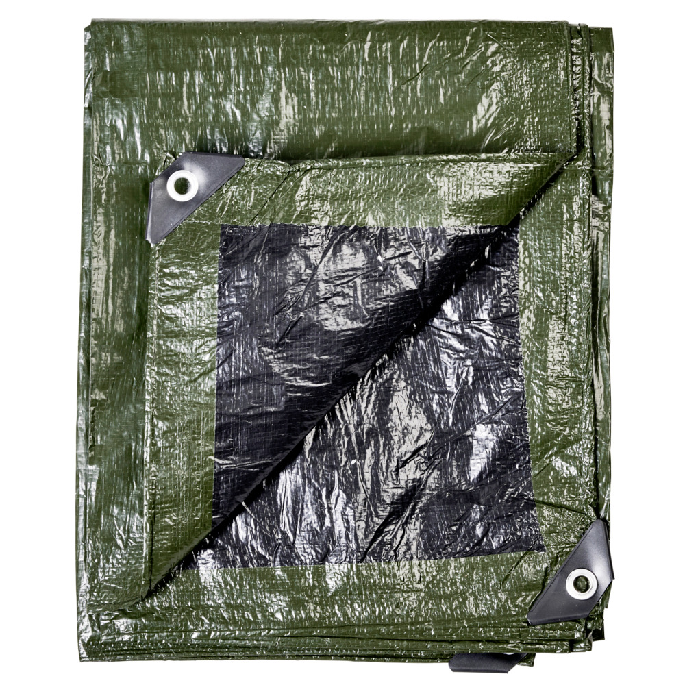 Abdeckplane 2 x 3 m 90 g/m&sup2; aus B&auml;ndchengewebe in Dunkelgr&uuml;n image number 2