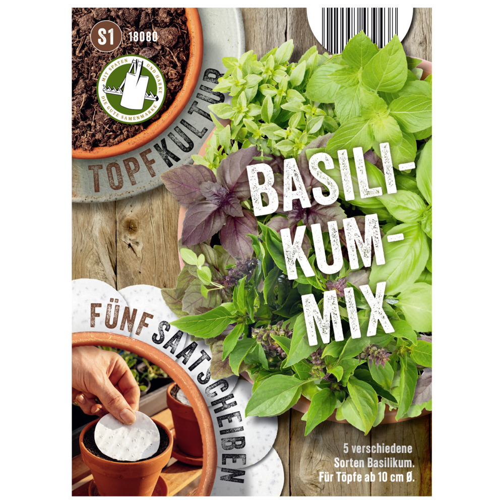 Saatscheiben Basilikum Mix 5 Scheiben