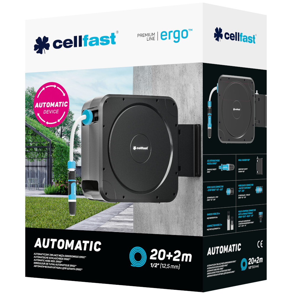 Automatische Schlauchbox 20 + 2 m ERGO&trade;, Wandmontage image number 3