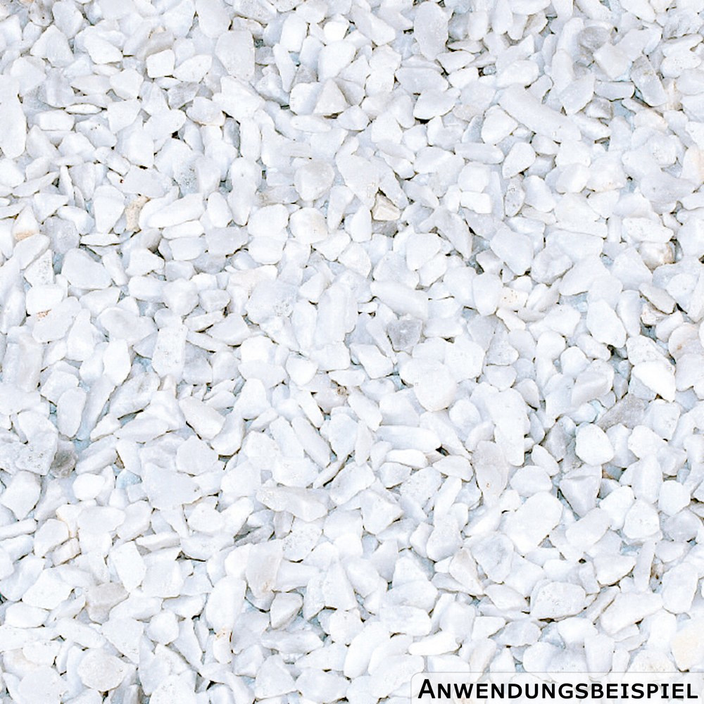 Marmorsplitt Carrara im 25 kg Sack mit 9 bis 12 mm K&ouml;rnung image number 2