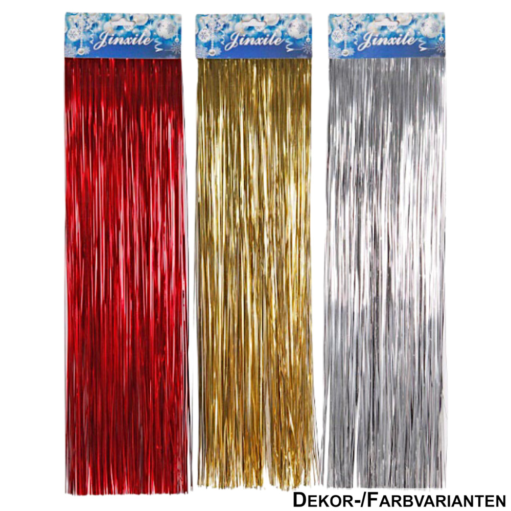 Lametta 50cm in Rot, Gold oder Silber