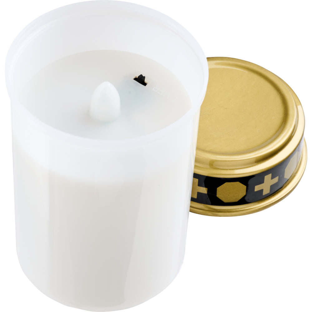 LED-Grabkerze wei&szlig; &Oslash; 7,3 x 12,3 cm