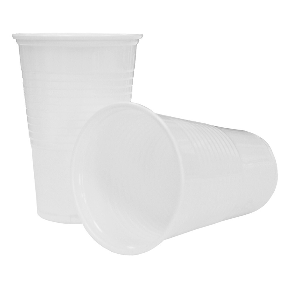 Trinkbecher 25 St&uuml;ck 0,2 l wei&szlig; aus Kunststoff