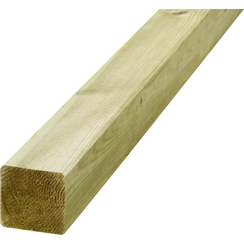 Pfosten Fichte 90x90x2000 mm KDI gr&uuml;n