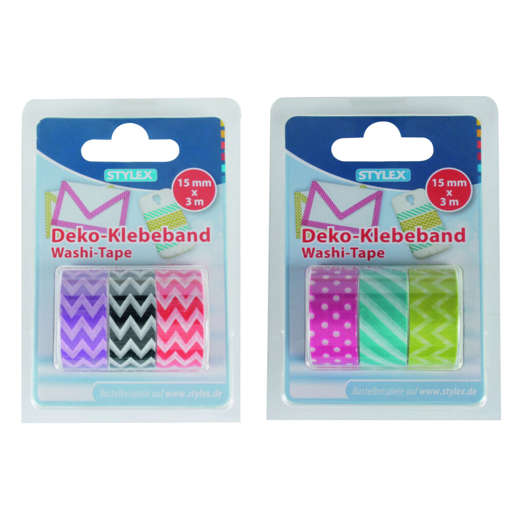 Washi Tape 3 Rollen 15 mm x 3 m image number 1
