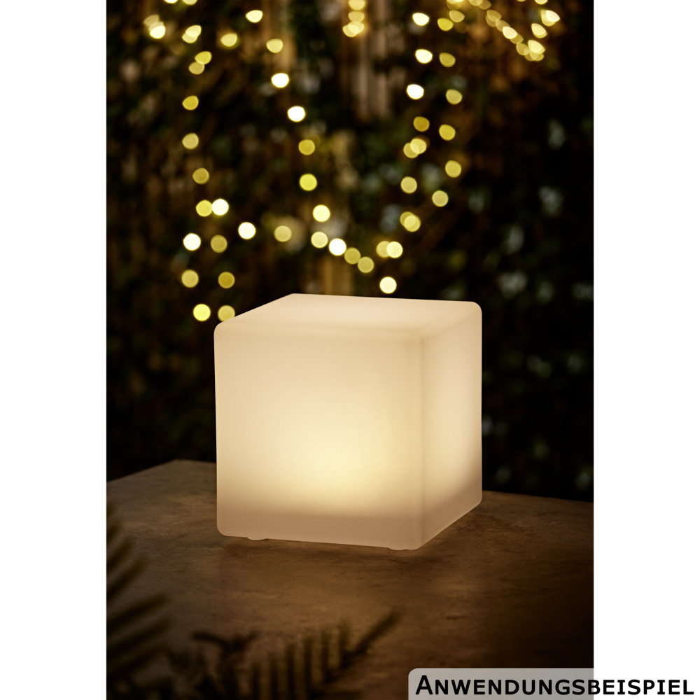 Solar-W&uuml;rfelleuchte LED 30x30 cm mit Erdspie&szlig; image number 1