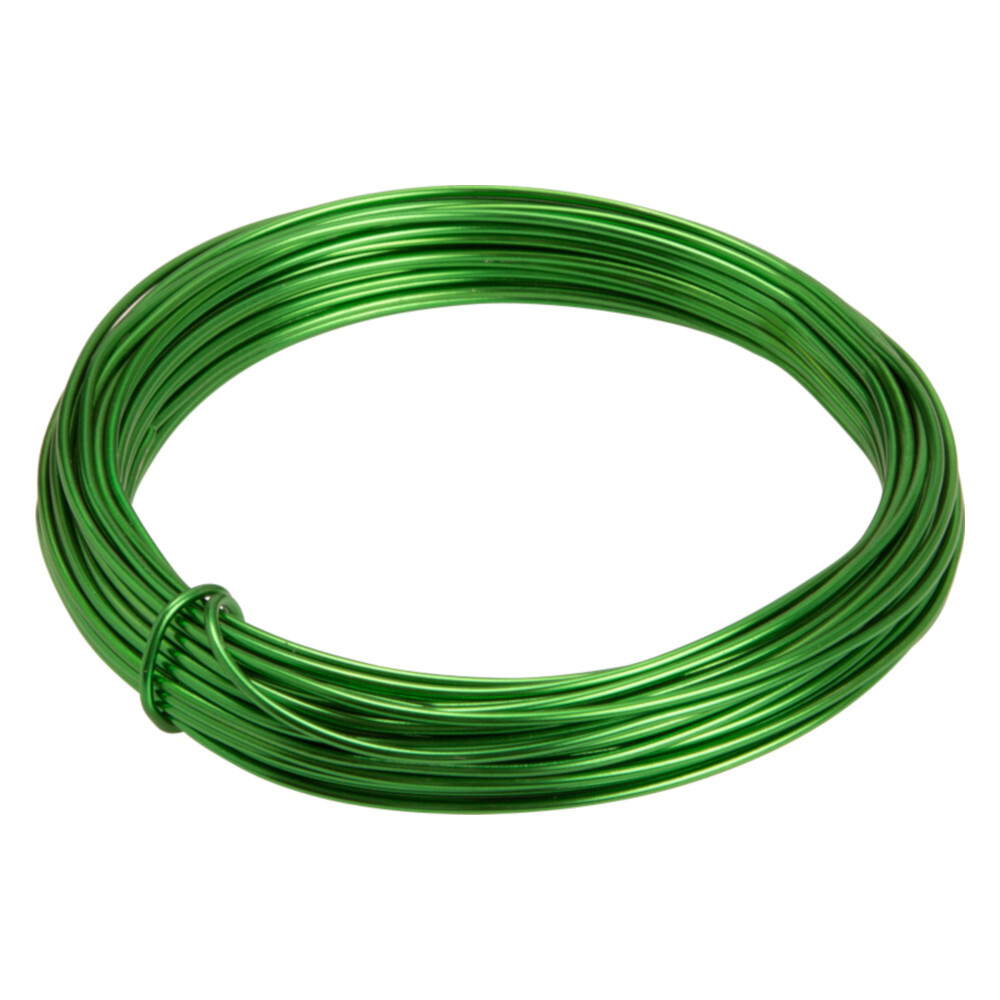 Bindedraht 12 m gr&uuml;n, aus Aluminium
