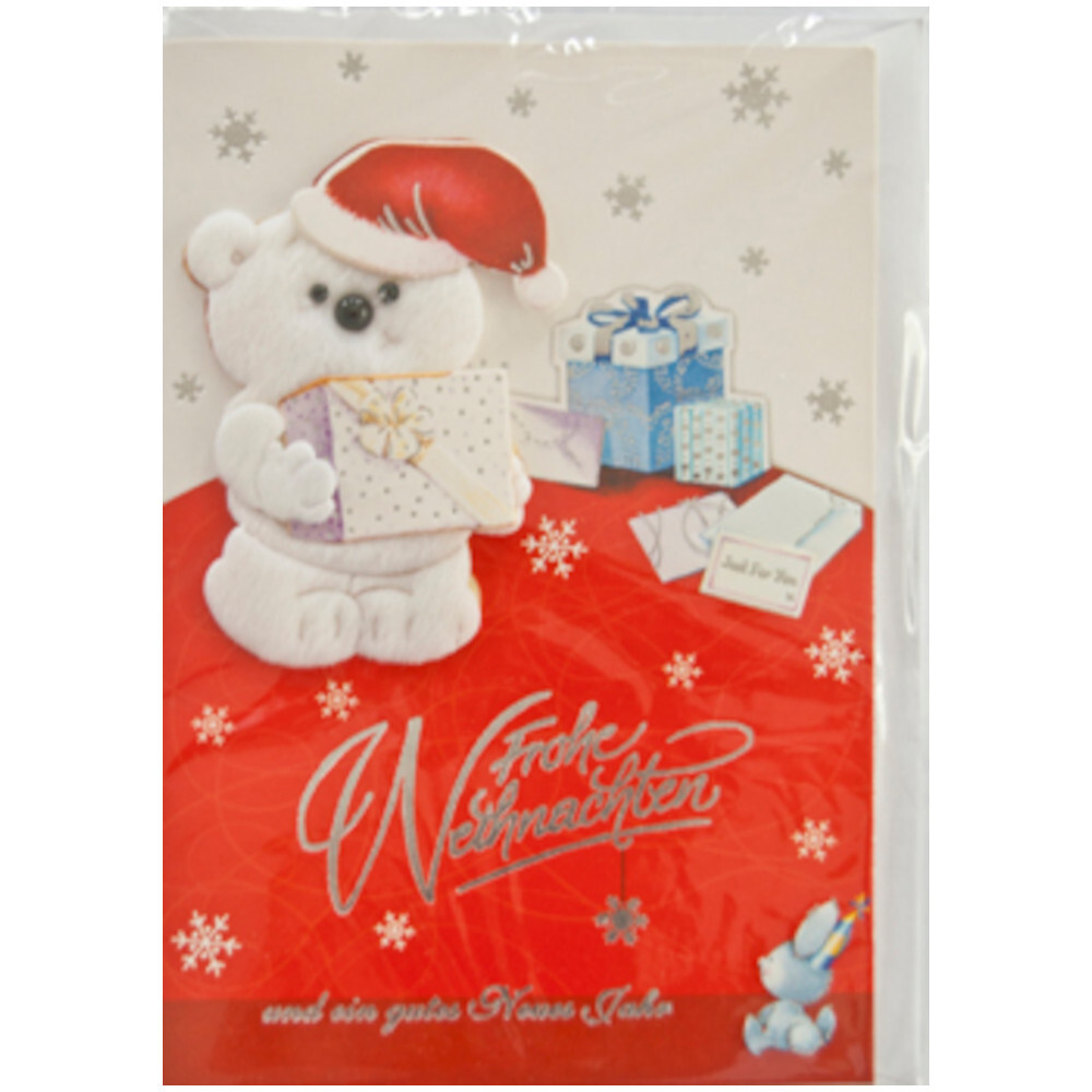 Weihnachtskarte Handmade aufklappbar mit Umschlag