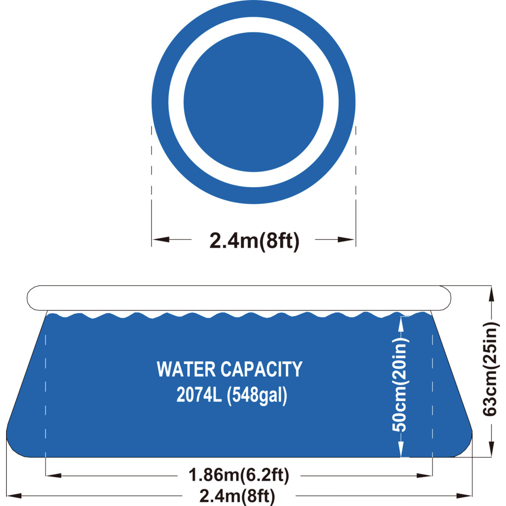 Pool rund &Oslash; 240x63 cm image number 3