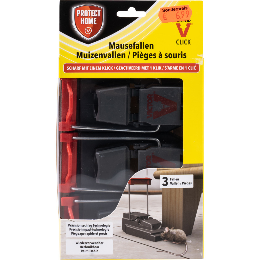 Protect Home Mausefallen-Set Click 3 St&uuml;ck aus Kunststoff image number 1