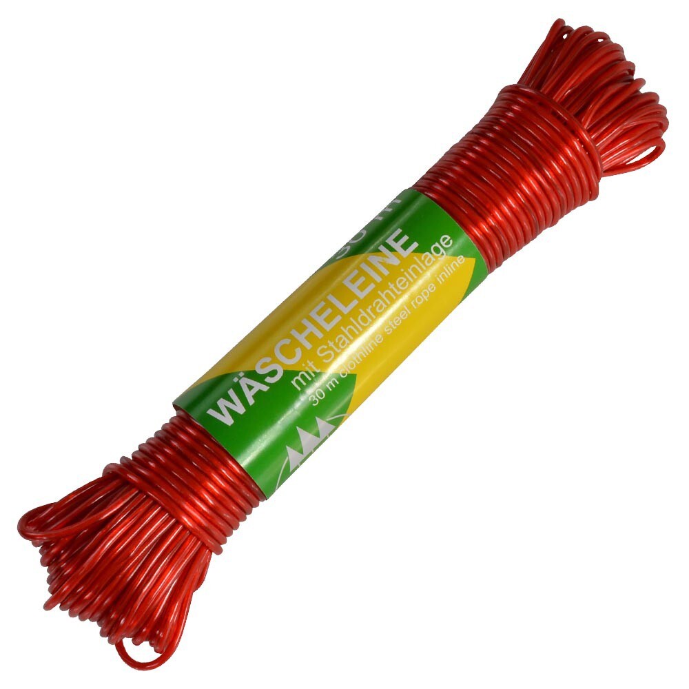 W&auml;scheleine 30 m aus Stahldraht mit Kunststoffummantelung in verschiedenen Farben image number 1
