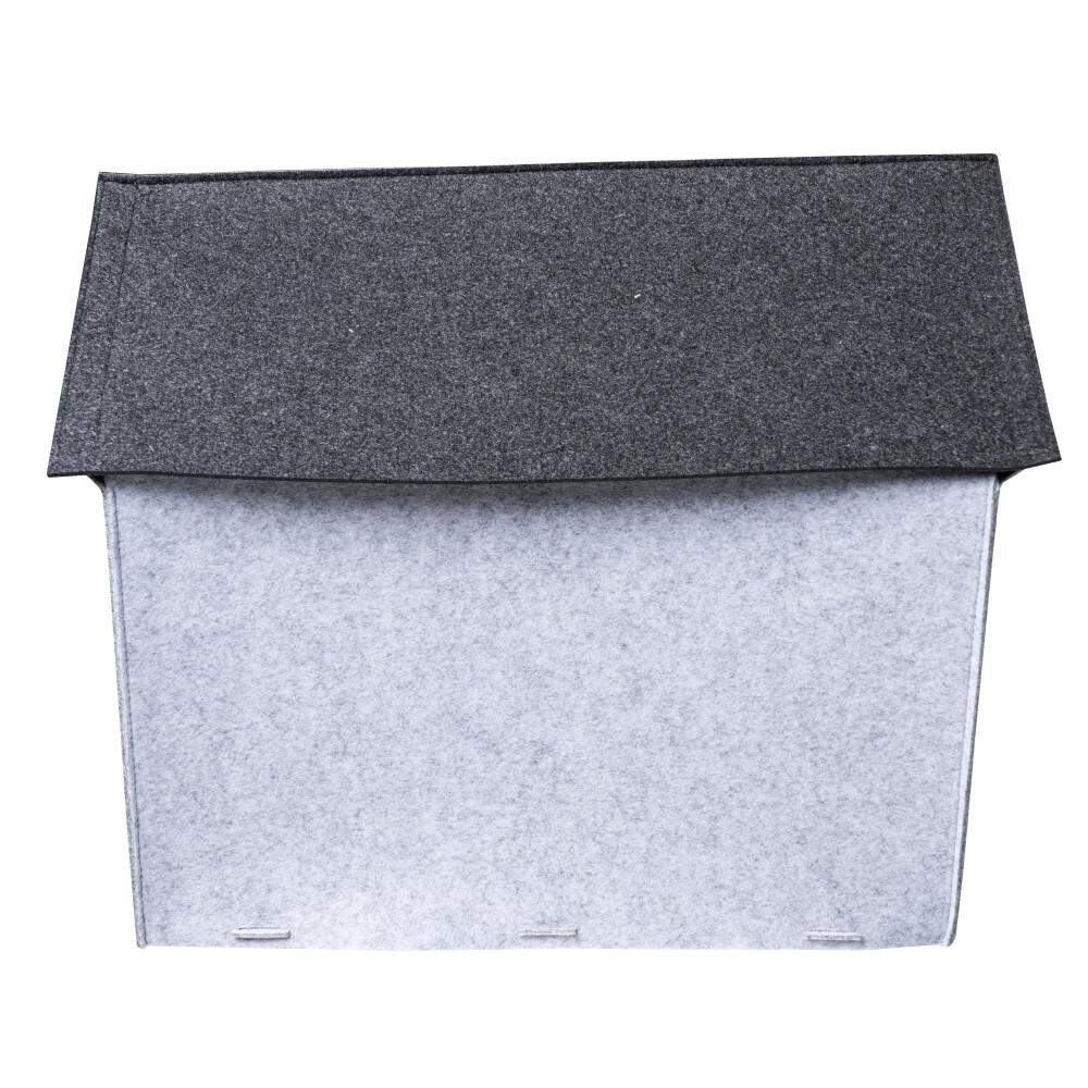 Hundeh&uuml;tte aus Filz in Anthrazit B-Ware image number 2
