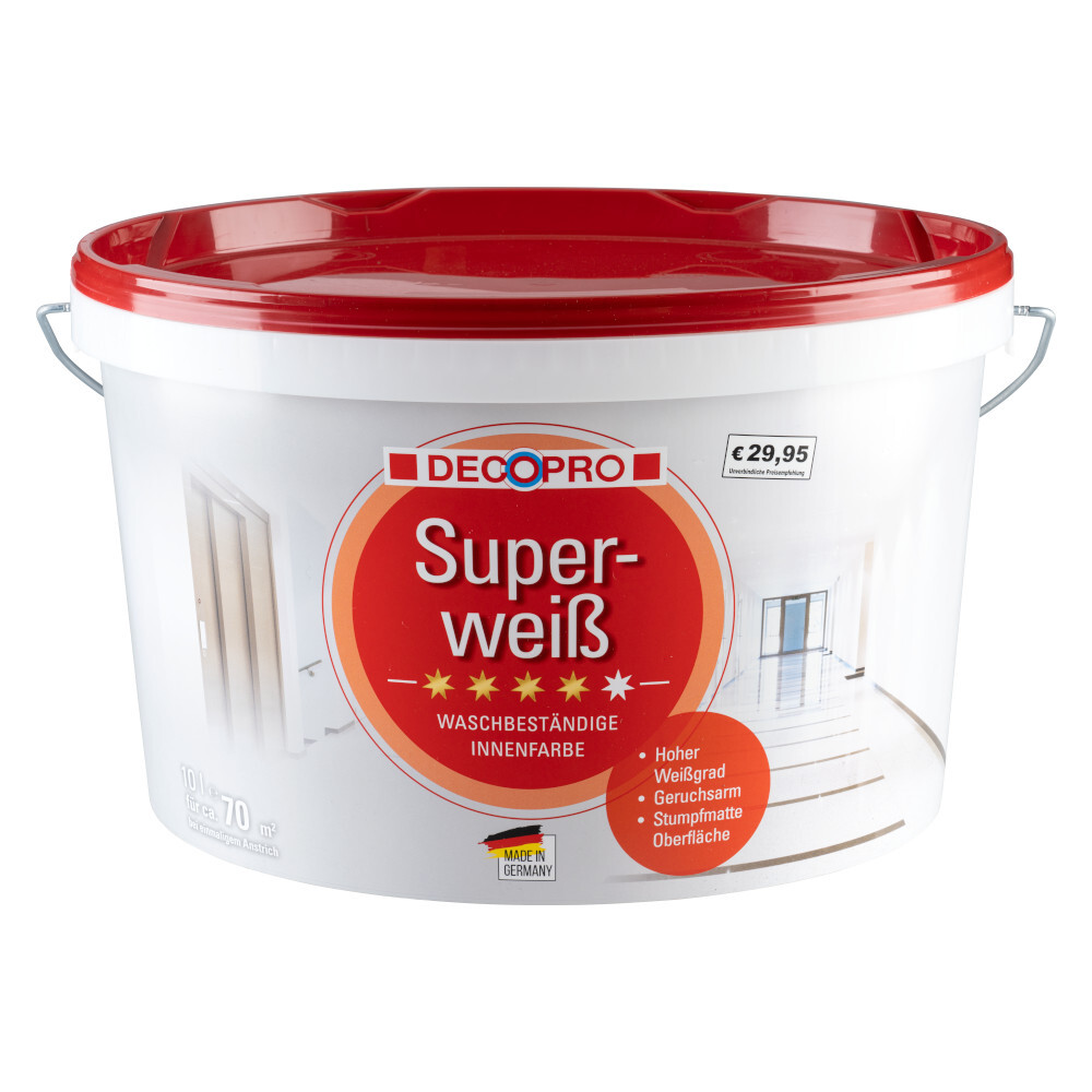 DECOPRO Superwei&szlig; 10 Liter matt hochdeckend