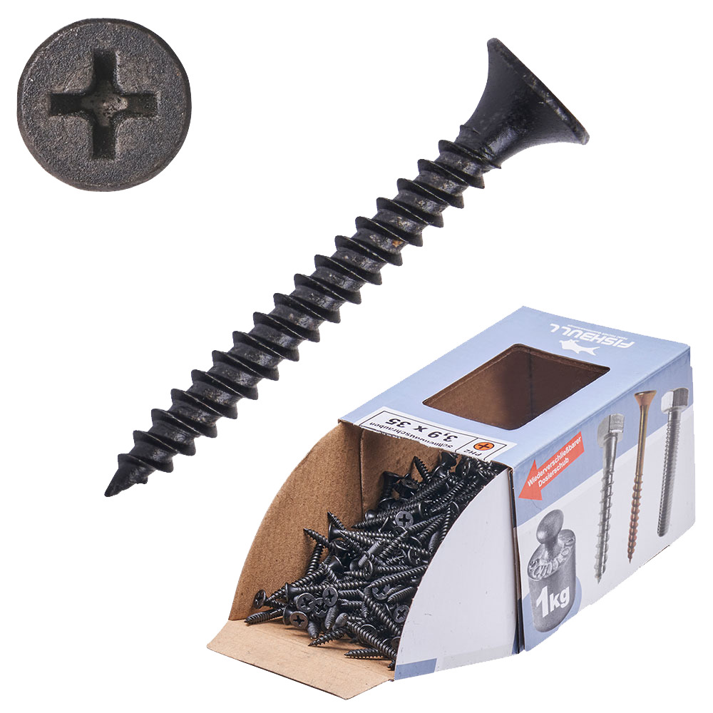 Schnellbauschraube 3,9x35 mm 1kg FISHBULL-Pack Feingewinde Kreuzschlitz