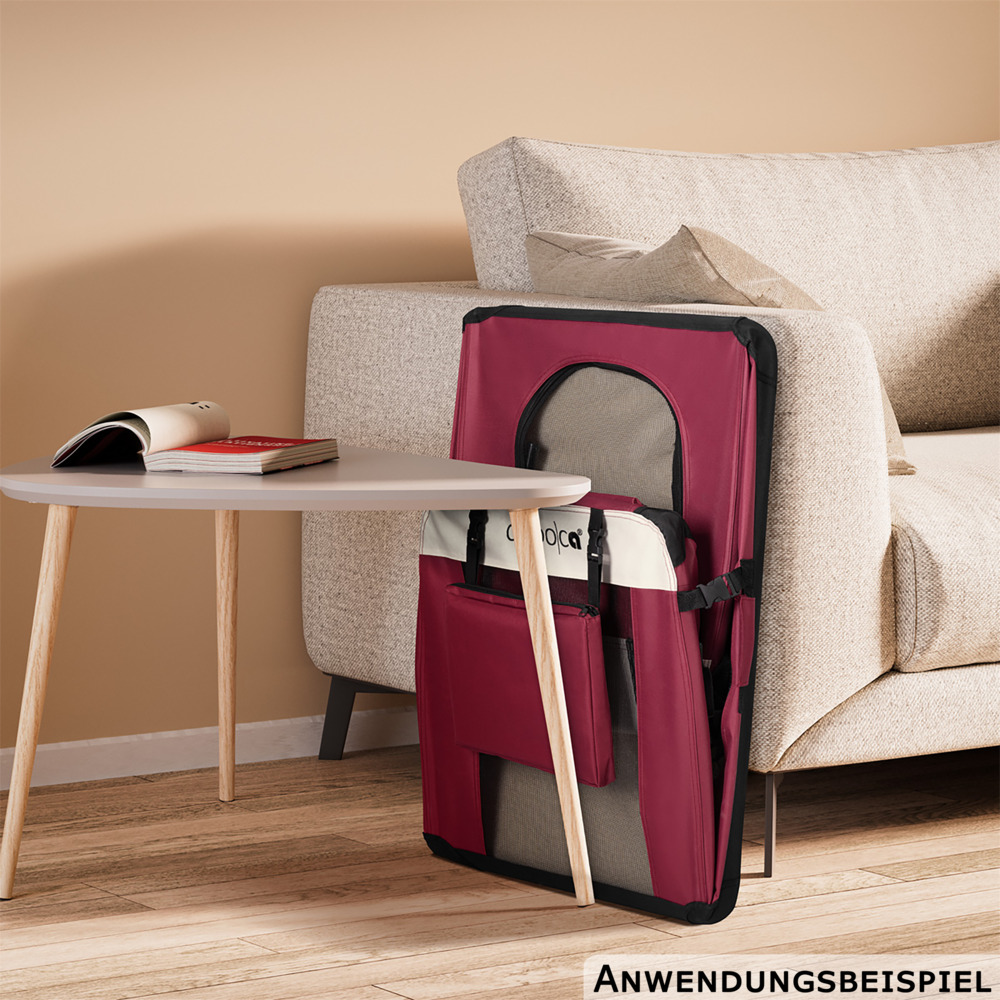 Tiertransportbox L 70 x 52 x 50 cm dunkelrot image number 7