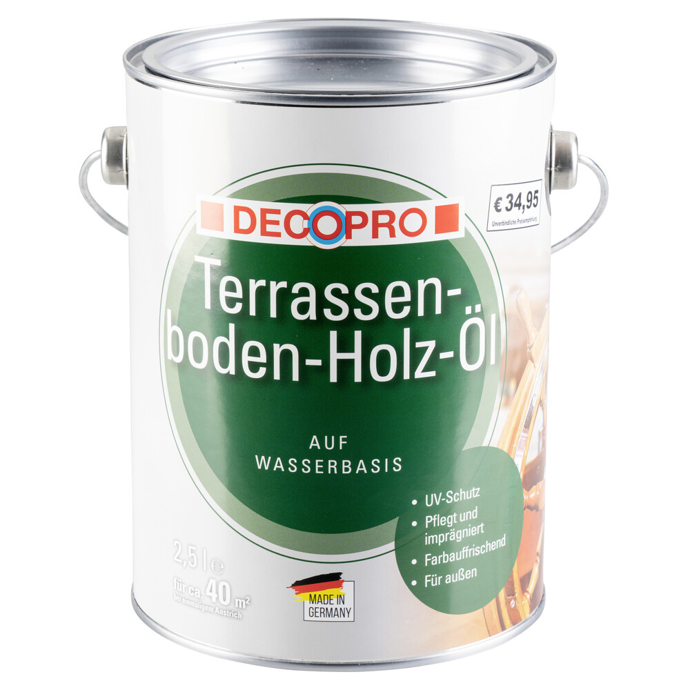 DECOPRO Terrassenboden-Holz-&Ouml;l 2,5 Liter, naturbraun