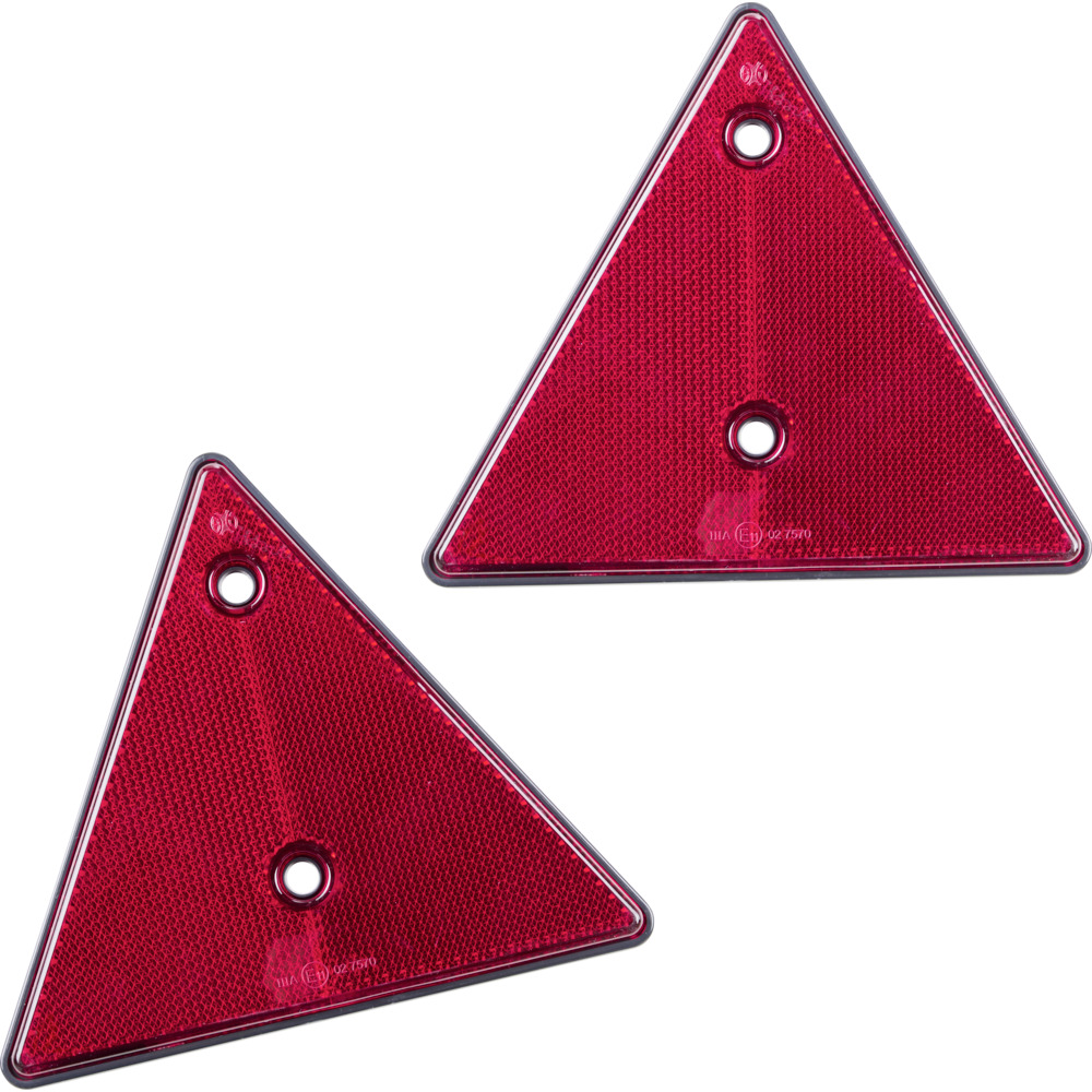 Dreieck-R&uuml;ckstrahler-Set 2 St&uuml;ck in Rot