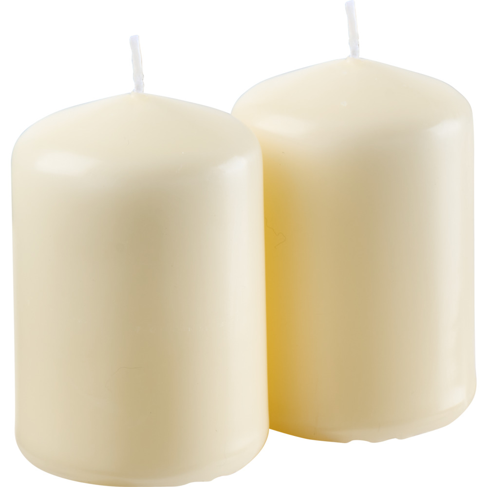 Stumpenkerze 2er-Set 80 x &Oslash; 55 mm vanille