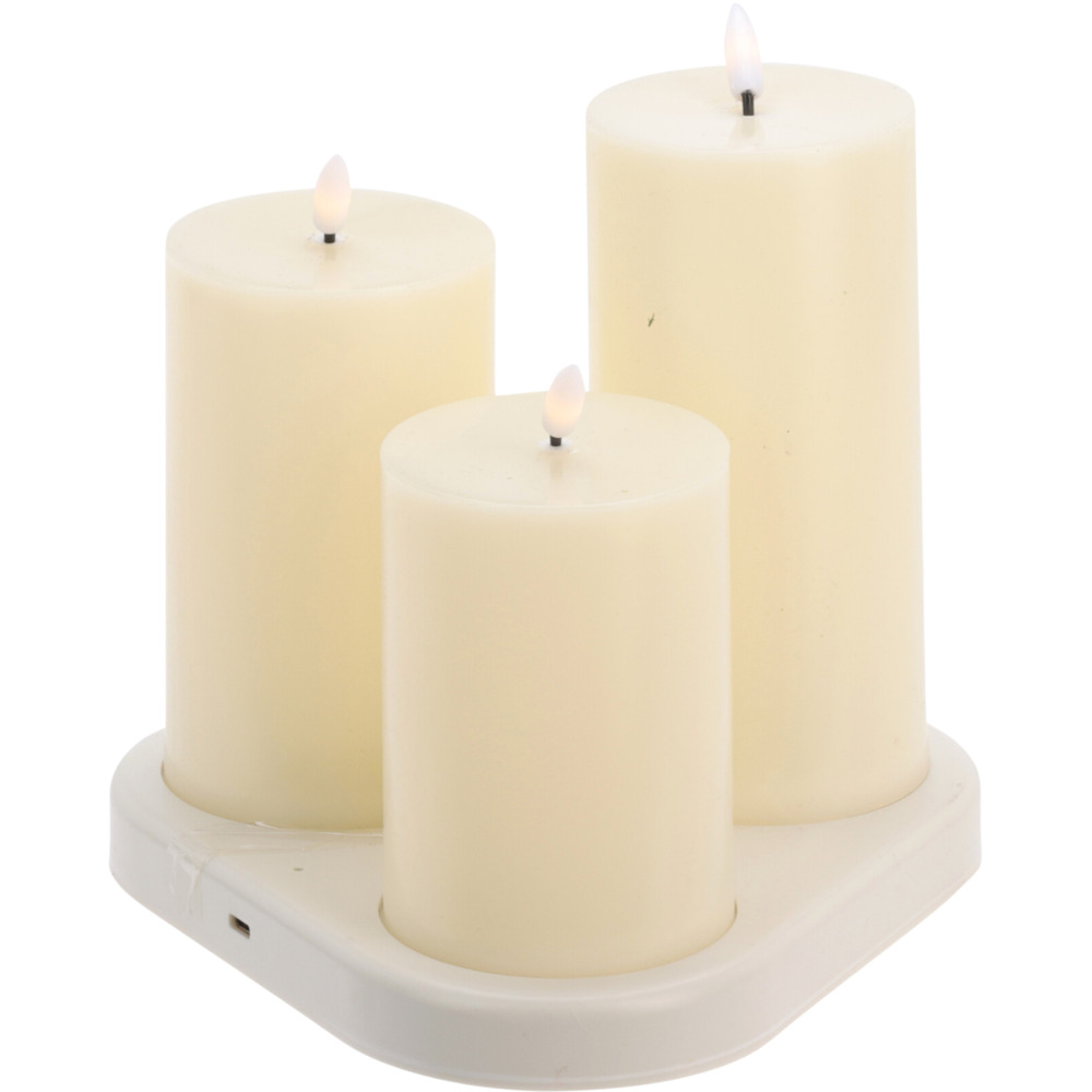 LED Kerze wiederaufladbar 3er Set, Farbauswahl image number 3