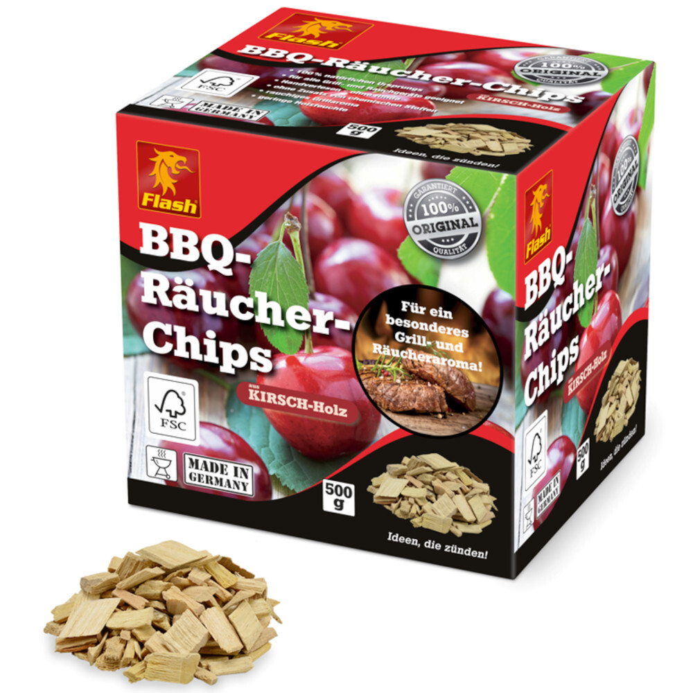 BBQ R&auml;ucher-Chips Kirsche 500 g von Flash