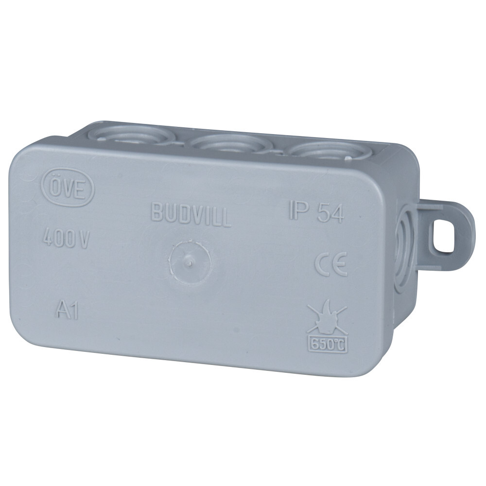 Aufputz-Abzweigkasten grau, Feuchtr&auml;ume, 75 x 37 x 40 mm