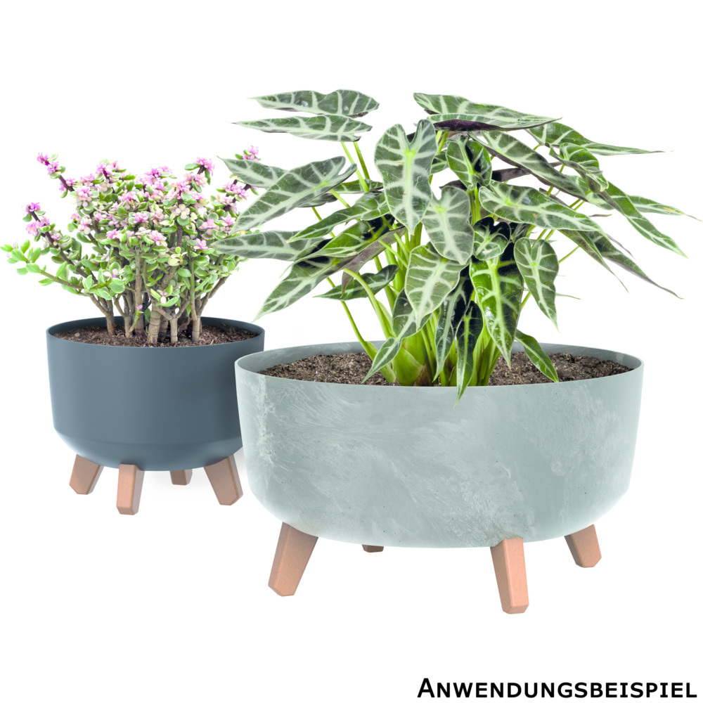 Pflanztopf Gracia Low Beton Effekt &Oslash; 300mm Grau image number 1