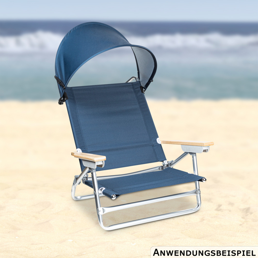 Alu-Strandstuhl Deluxe 78 x 64,5 x 77 cm image number 1