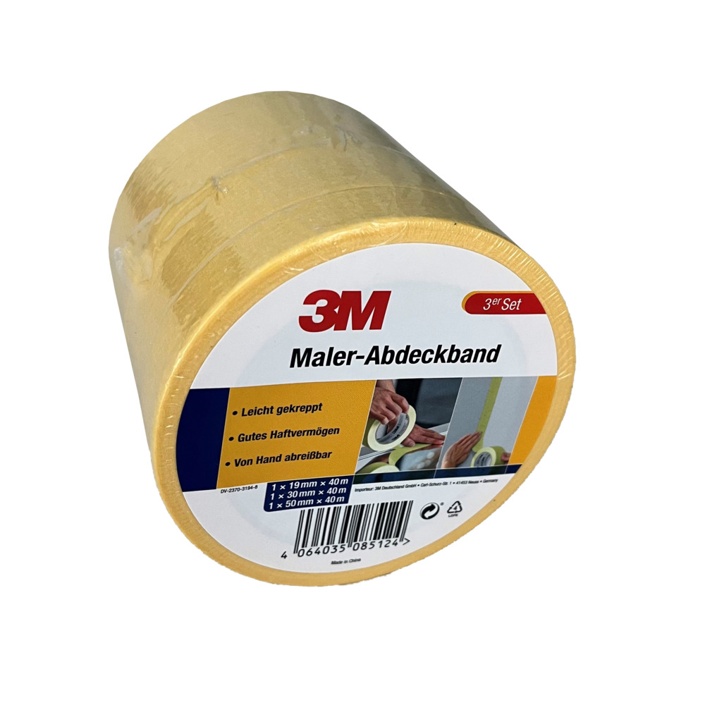 3M Kreppband-Set 3-teilig