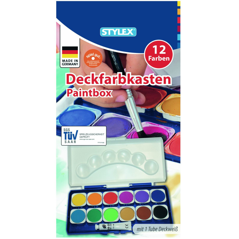 Malkasten mit 12 Farben und 1 Tube image number 1