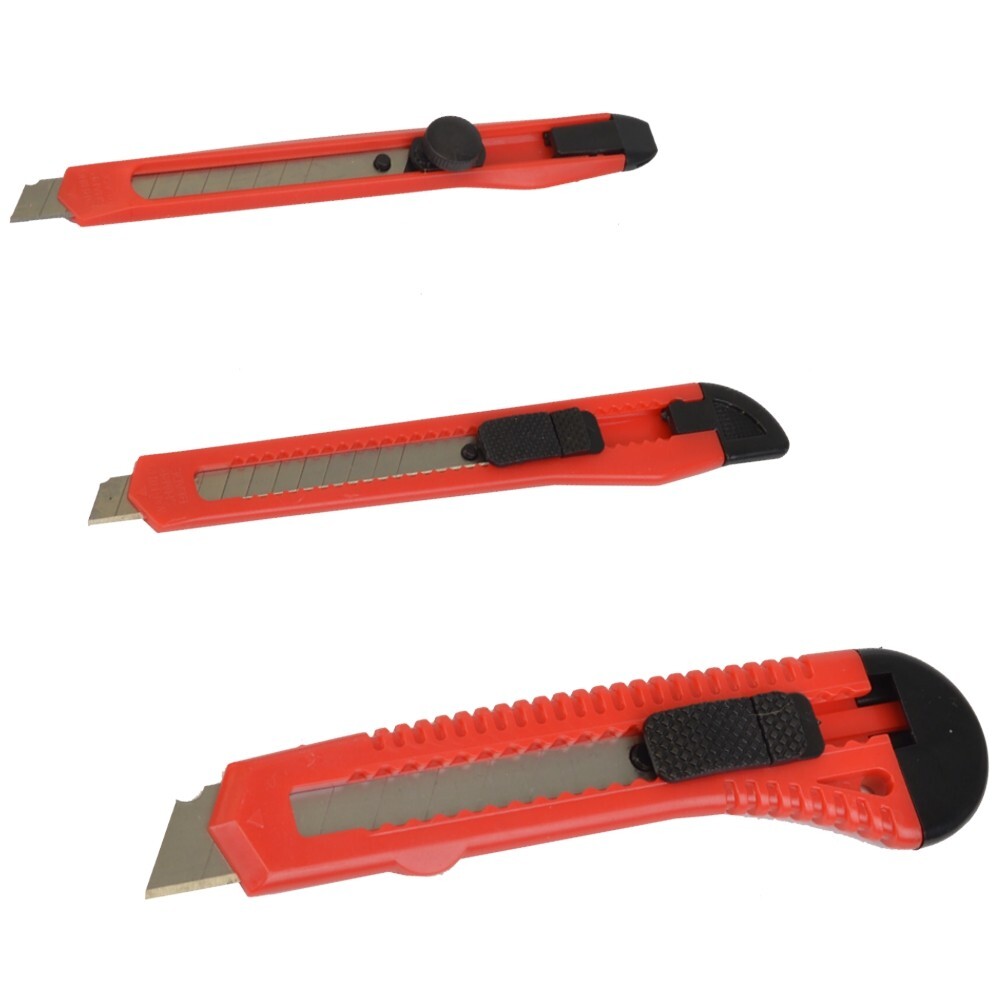 Cuttermesser Set 3-teilig rot