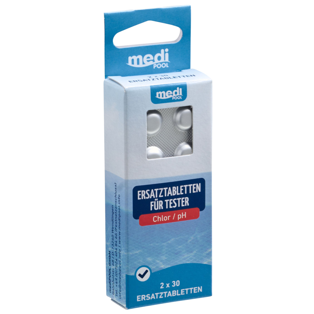 Ersatztabletten f&uuml;r Pooltester Chlor und pH-Wert 60 Tabletten